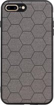 Wicked Narwal | Hexagon Hard Case voor iPhone 8 Plus / iPhone 7/8 Plus Grijs