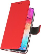 Wicked Narwal | Wallet Cases Hoesje voor Samsung Samsung Galaxy A50 Rood