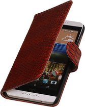 Wicked Narwal | Snake bookstyle / book case/ wallet case Hoes voor HTC Desire 626 Rood