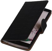 Wicked Narwal | Croco bookstyle / book case/ wallet case Hoes voor LG G Vista 2 H740 Zwart