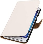 Wicked Narwal | bookstyle / book case/ wallet case Hoes voor Samsung galaxy j7 2015 Wit