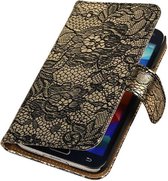 Wicked Narwal | Lace bookstyle / book case/ wallet case Hoes voor Samsung Galaxy Core II G355H Zwart