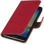 Wicked Narwal | Echt leder bookstyle / book case/ wallet case Hoes voor iPhone 6 Roze