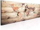 Artgeist World Maps Map of Dreams Canvas Schilderij - 150x50cm