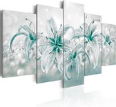 Artgeist Sapphire Lilies Canvas Schilderij - 200x100cm
