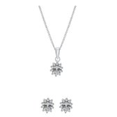 Stay Chic - Zilveren set met smokey zirkonia