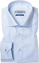 Ledub overhemd lichtblauw tailored fit structuur