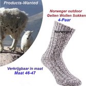 4-paar Norweger de orginele geitenwollen sokken- Maat 46-47