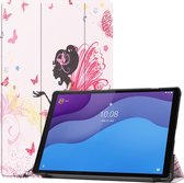 Tablet Hoes geschikt voor Lenovo Tab M10 HD tri-fold Hoes - 2e Generatie (TB-X306) - 10.1 Inch - Auto Sleep/Wake Functie - Flower Fee