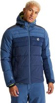 Dare2B Denote waterdichte, geïsoleerde ski-jas met capuchon voor heren, ademende outdoorjas, donker denim middernacht marineblauw