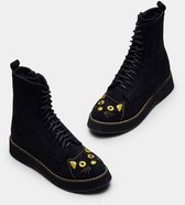Koi Footwear Felix Cat Face Laarzen Zwart Goud