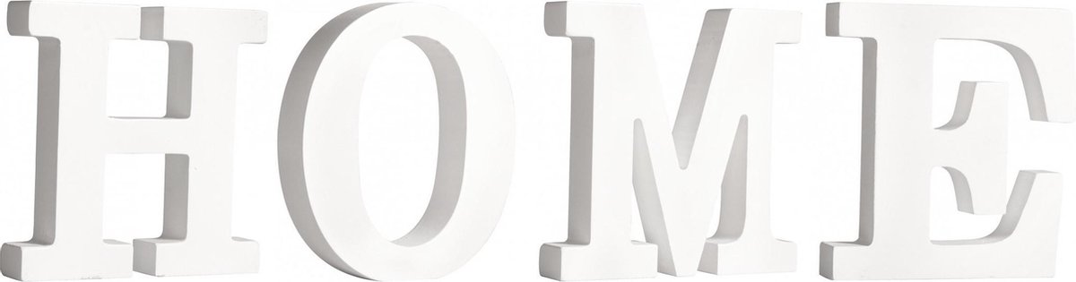 Miles eetpatroon Vakantie Houten decoratie hobby letters - 4 losse witte letters om het woord - HOME  - te maken... | bol.com