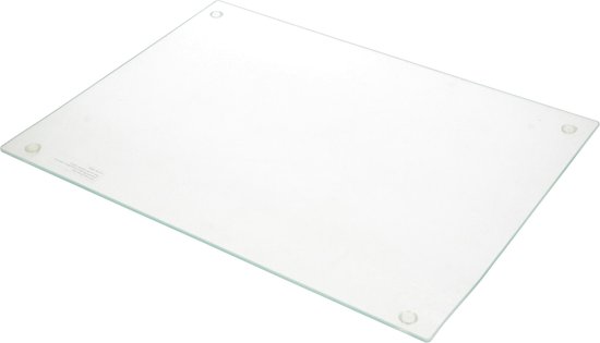 Glazen snijplank met siliconen voetjes 30 x 40 cm - Snijplanken/serveerplanken van | bol.com