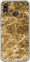 Huawei P20 Lite (2018) Hoesje Transparant TPU Case - Gold Marble #ffffff