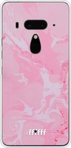 HTC U12+ Hoesje Transparant TPU Case - Pink Sync #ffffff