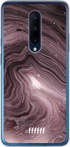 OnePlus 7 Pro Hoesje Transparant TPU Case - Purple Marble #ffffff