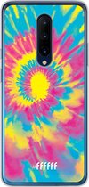 OnePlus 7 Pro Hoesje Transparant TPU Case - Psychedelic Tie Dye #ffffff