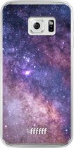 Samsung Galaxy S6 Edge Hoesje Transparant TPU Case - Galaxy Stars #ffffff