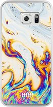 Samsung Galaxy S6 Edge Hoesje Transparant TPU Case - Bubble Texture #ffffff