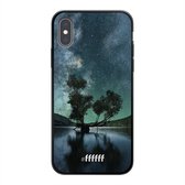 iPhone Xs Hoesje TPU Case - Space tree #ffffff