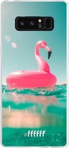 Samsung Galaxy Note 8 Hoesje Transparant TPU Case - Flamingo Floaty #ffffff