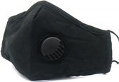8x Zwarte herbruikbare mondkapjes met filter voor volwassenen - Wasbare mondmaskers