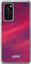 Huawei P40 Hoesje Transparant TPU Case - Red Skyline #ffffff