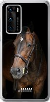 Huawei P40 Hoesje Transparant TPU Case - Horse #ffffff