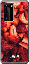 Huawei P40 Pro Hoesje Transparant TPU Case - Strawberry Fields #ffffff