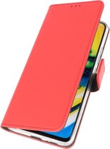 Booktype Telefoonhoesjes - Bookcase Hoesje - Wallet Case -  Geschikt voor OnePlus 7T Pro - Rood
