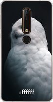 Nokia X6 (2018) Hoesje Transparant TPU Case - Witte Uil #ffffff