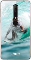 Nokia X6 (2018) Hoesje Transparant TPU Case - Boy Surfing #ffffff