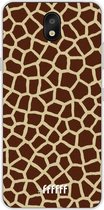 LG K30 (2019) Hoesje Transparant TPU Case - Giraffe Print #ffffff