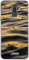 Samsung Galaxy J8 (2018) Hoesje Transparant TPU Case - Water Waves #ffffff
