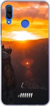 Huawei Nova 3 Hoesje Transparant TPU Case - Rock Formation Sunset #ffffff