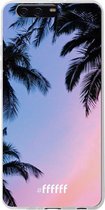 Huawei P10 Plus Hoesje Transparant TPU Case - Sunset Palms #ffffff