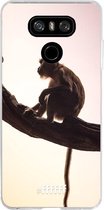LG G6 Hoesje Transparant TPU Case - Macaque #ffffff