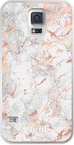 Samsung Galaxy S5 Hoesje Transparant TPU Case - Peachy Marble #ffffff