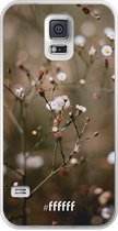 Samsung Galaxy S5 Hoesje Transparant TPU Case - Flower Buds #ffffff