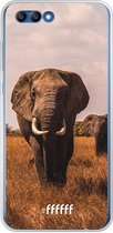Honor 10 Hoesje Transparant TPU Case - Elephants #ffffff
