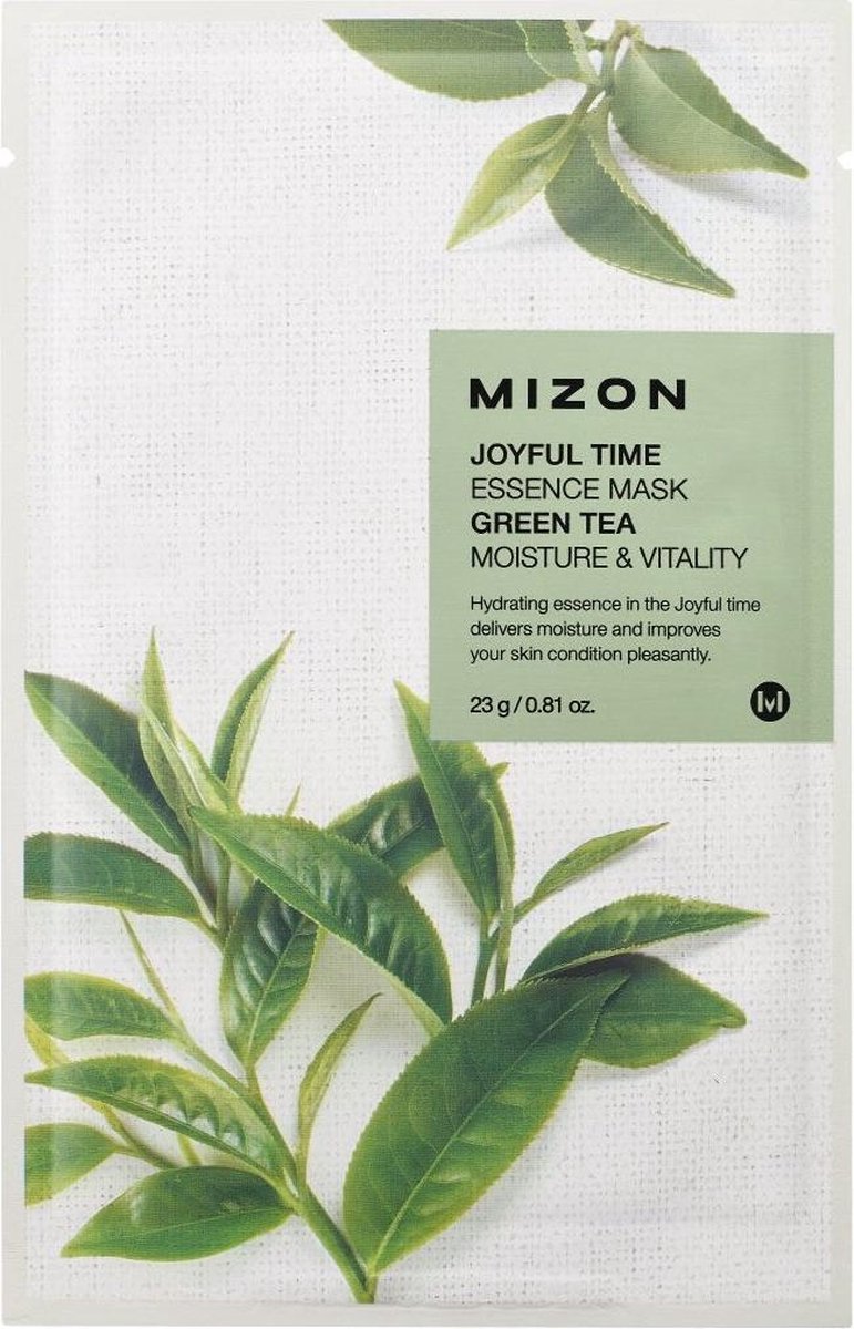 Mizon - Joyful Time (Essence Mask Green Tea) Face Mask with Green Tea for Hydration and Vitality - 23.0g