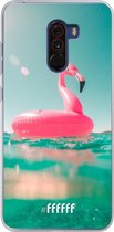 Xiaomi Pocophone F1 Hoesje Transparant TPU Case - Flamingo Floaty #ffffff