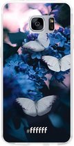 Samsung Galaxy S7 Hoesje Transparant TPU Case - Blooming Butterflies #ffffff