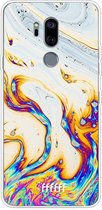 LG G7 ThinQ Hoesje Transparant TPU Case - Bubble Texture #ffffff