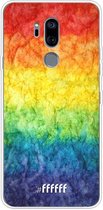 LG G7 ThinQ Hoesje Transparant TPU Case - Rainbow Veins #ffffff