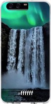 Huawei P10 Hoesje Transparant TPU Case - Waterfall Polar Lights #ffffff
