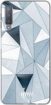 Samsung Galaxy A7 (2018) Hoesje Transparant TPU Case - Mirrored Polygon #ffffff