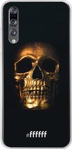 Huawei P20 Pro Hoesje Transparant TPU Case - Gold Skull #ffffff