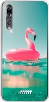Huawei P20 Pro Hoesje Transparant TPU Case - Flamingo Floaty #ffffff