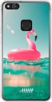 Huawei P10 Lite Hoesje Transparant TPU Case - Flamingo Floaty #ffffff